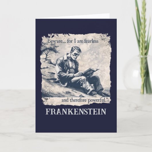 Frankenstein-Karte Feiertagskarte (Vorderseite)