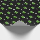 FRANKENSTEIN-KOPF-MUSTER GESCHENKPAPIER (Ecke)