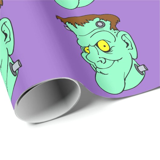 Frankenstein Lächeln Geschenkpapier (Rolleneckpunkt)
