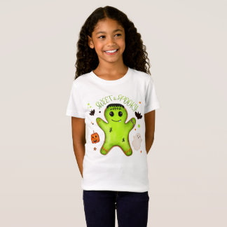 Frankenstein Lebkuchen Halloween Kinder T-Shirt