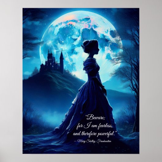 Frankenstein Mary Shelley Quote Poster (Vorne)
