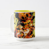 Frankenstein mask candy zweifarbige tasse (Vorderseite Links)