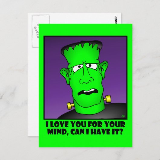 FRANKENSTEIN MIND-2 POSTKARTE (Vorne/Hinten)