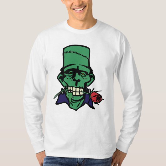 FRANKENSTEIN MIT ROSE T-Shirt (Vorderseite)