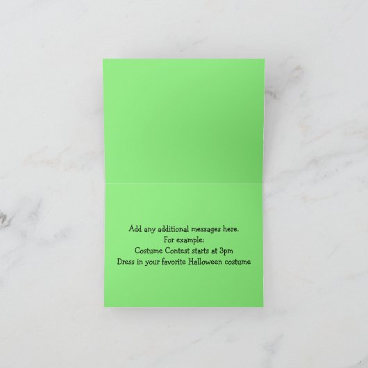 Frankenstein Monster Bash Halloween Einladung (Innenseite)