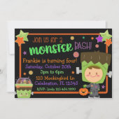 Frankenstein Monster Bash Halloween Einladung (Vorderseite)