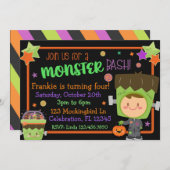Frankenstein Monster Bash Halloween Einladung (Vorne/Hinten)