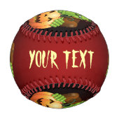 Frankenstein Monster Cartoon mit Pumpkin Baseball (Vorderseite)