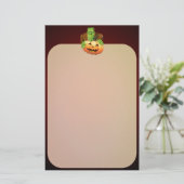 Frankenstein Monster Cartoon mit Pumpkin Briefpapier (Stehend Vorderseite)