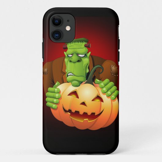 Frankenstein Monster Cartoon mit Pumpkin Case-Mate iPhone Hülle (Rückseite)