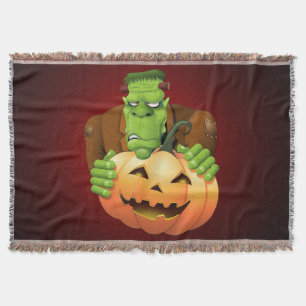 Frankenstein Monster Cartoon mit Pumpkin Decke