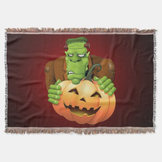 Frankenstein Monster Cartoon mit Pumpkin Decke (Vorderseite)