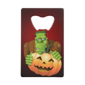 Frankenstein Monster Cartoon mit Pumpkin Geldbeutel Flaschenöffner (Rückseite)