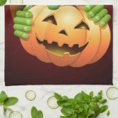 Frankenstein Monster Cartoon mit Pumpkin Geschirrtuch (Gefaltet)