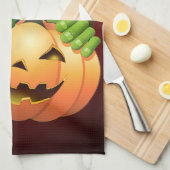 Frankenstein Monster Cartoon mit Pumpkin Geschirrtuch (Viertel Falte)