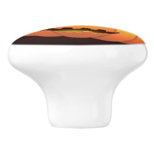 Frankenstein Monster Cartoon mit Pumpkin Keramikknauf (Seitenansicht)