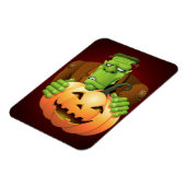 Frankenstein Monster Cartoon mit Pumpkin Magnet (Linke Seite)