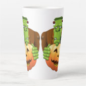 Frankenstein Monster Cartoon mit Pumpkin Milchtasse (Vorderseite)