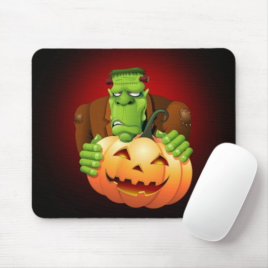 Frankenstein Monster Cartoon mit Pumpkin Mousepad (Mit Mouse)