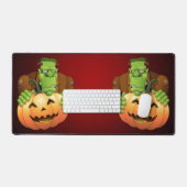 Frankenstein Monster Cartoon mit Pumpkin Schreibtischunterlage (Tastatur & Maus)