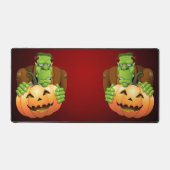 Frankenstein Monster Cartoon mit Pumpkin Schreibtischunterlage (Vorderseite)