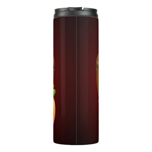 Frankenstein Monster Cartoon mit Pumpkin Thermosbecher (Rückseite)