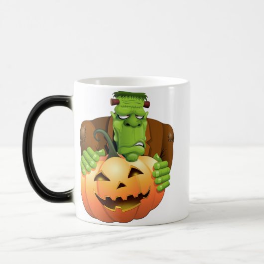 Frankenstein Monster Cartoon mit Pumpkin Verwandlungstasse (Links)