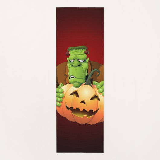 Frankenstein Monster Cartoon mit Pumpkin Yogamatte (Vorderseite)