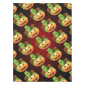 Frankenstein Monster Cartoon with Pumpkin Tischdecke (Vorderseite)