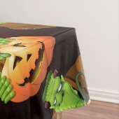 Frankenstein Monster Cartoon with Pumpkin Tischdecke (Beispiel)