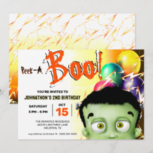 Frankenstein Monster Flüchtige Blick A Boo Einladung