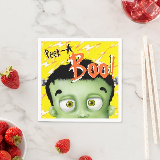 Frankenstein Monster Flüchtige Blick A Boo Hallowe Serviette (Beispiel)