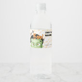 Frankenstein Monster Flüchtige Blick A Boo Hallowe Wasserflaschenetikett (Vorderseite)