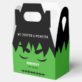 Frankenstein Monster Halloween Baby Dusche Geschenkschachtel (Geöffnet)