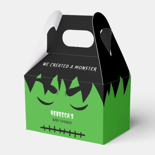 Frankenstein Monster Halloween Baby Dusche Geschenkschachtel (Vorderseite)