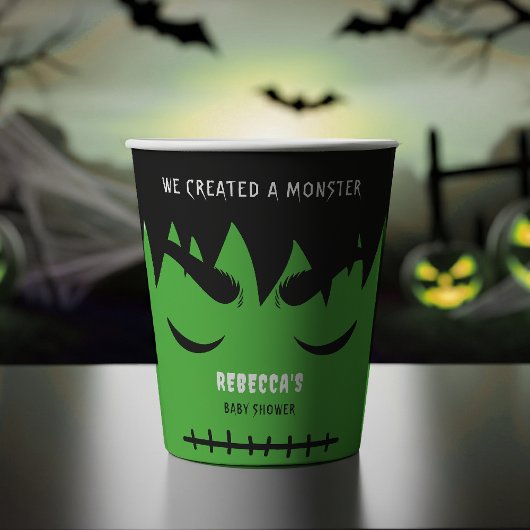 Frankenstein Monster Halloween Baby Dusche Pappbecher