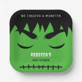 Frankenstein Monster Halloween Baby Dusche Pappteller (Vorderseite)