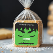 Frankenstein Monster Halloween Baby Dusche Quadratischer Aufkleber