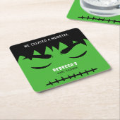 Frankenstein Monster Halloween Baby Dusche Rechteckiger Pappuntersetzer (angewinkelt)