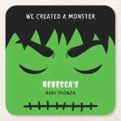 Frankenstein Monster Halloween Baby Dusche Rechteckiger Pappuntersetzer (Vorderseite)