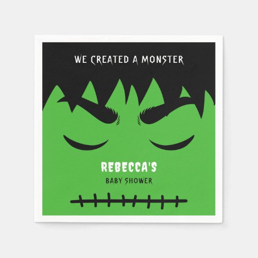 Frankenstein Monster Halloween Baby Dusche Serviette (Vorderseite)