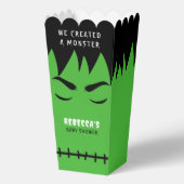 Frankenstein Monster Halloween Baby Shower Popcorn Geschenkschachtel (Vorderseite)