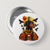 Frankenstein-Monster Halloween Button (Vorne & Hinten)