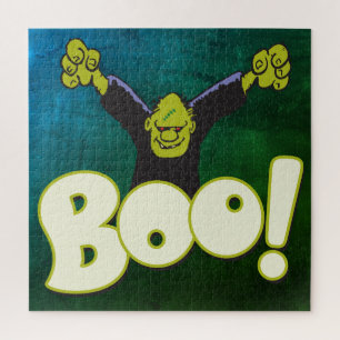 Frankenstein Monster Halloween Cartoon Frankie Boo Puzzle