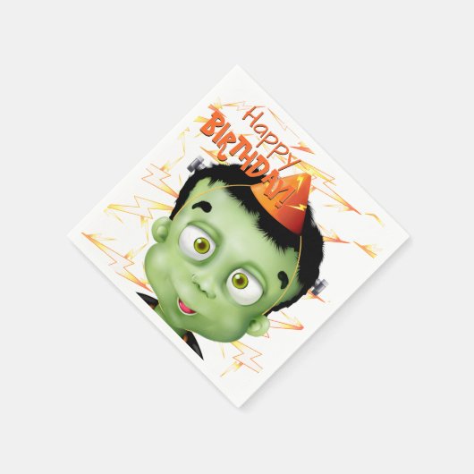 Frankenstein Monster Halloween Geburtstag Serviette (Ecke)