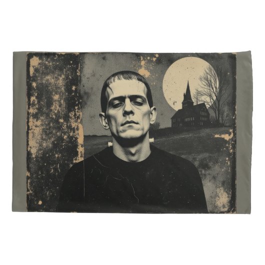Frankenstein Monster Halloween Kissenbezug (Rückseite)