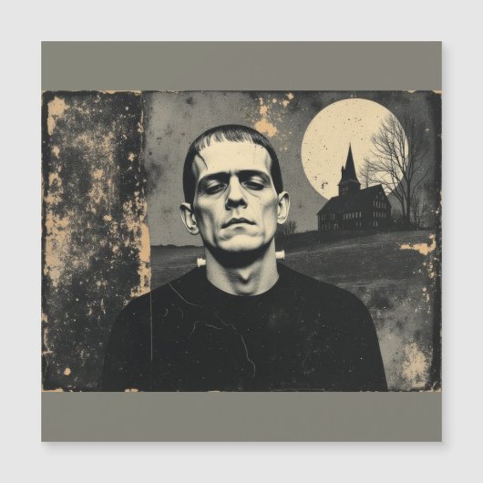 Frankenstein-Monster Halloween Magnetkarte (Vorderseite)