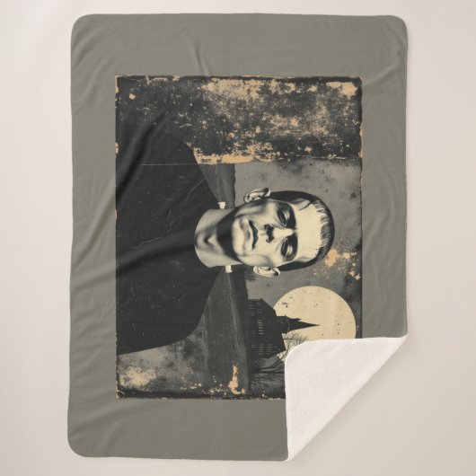 Frankenstein Monster Halloween Sherpadecke (Vorderseite)