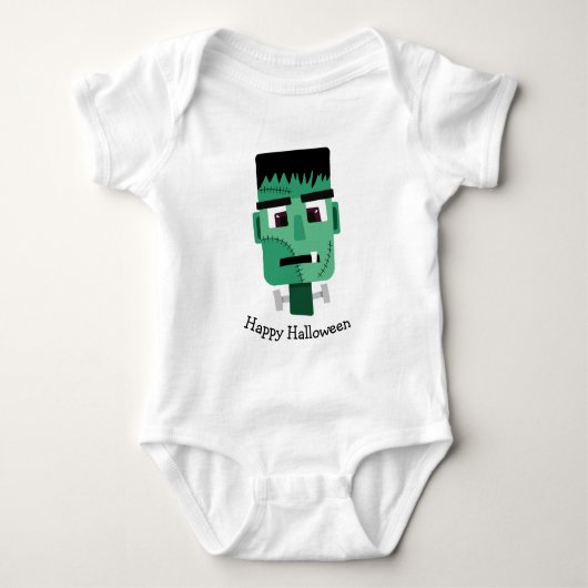 Frankenstein-Monster-Illustration Baby Strampler (Vorderseite)