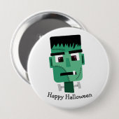 Frankenstein-Monster-Illustration Button (Vorne & Hinten)